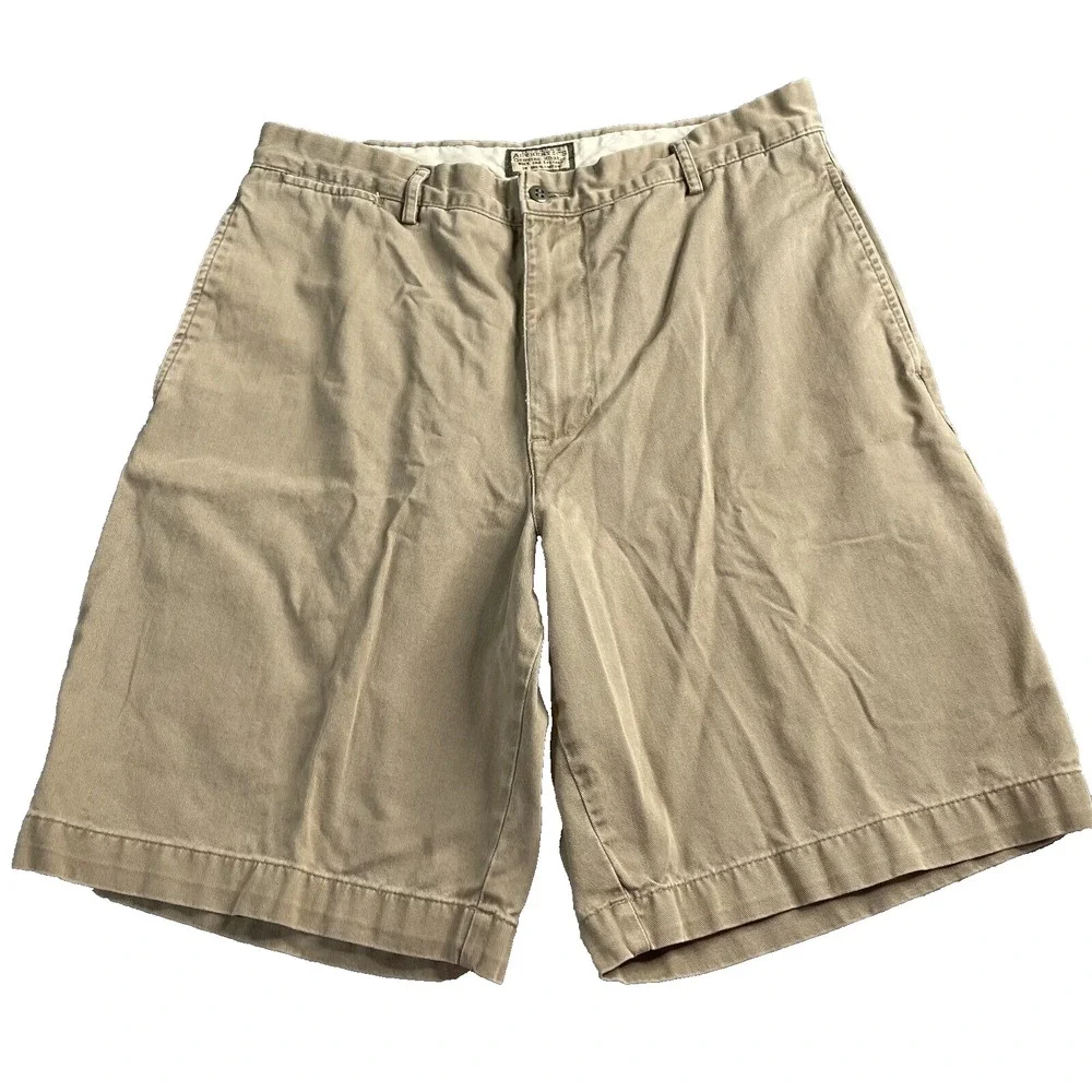 Dockers Men's Khaki Classic Flat Front Basic 9